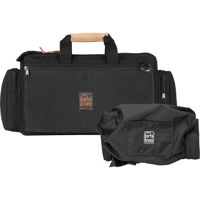 

Porta Brace Small Cargo Case Camera Edition Package, Includes Carabiner with Flashlight, Quick Slick Rain Cover, Black