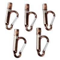 

Porta Brace Carabiner Clip with Flashlight, Set of 5, Copper