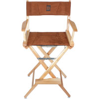 

Porta Brace Director's Chair with Natural Wood Frame and Ultra Suede Seat, 30" Height