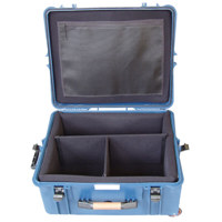 

Porta Brace "Safeguard" Waterproof Medium Field Production Vault Performance Hard Case with Soft Interior Divider Kit System and Wheels, Blue