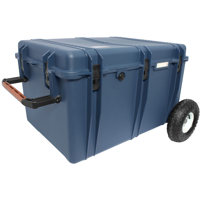 

Porta Brace Trunk-Style Hard Case with Smooth-Rolling Off-Road Wheels, Blue