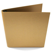 

Paolo Cardelli Milazzo Barolo Collection, 1/2" O-Ring Binder Portait , Hold Letter Size 8.5x11" Sheets, Color: Gold.