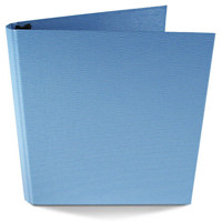 

Paolo Cardelli Palermo Guanti Collection, 1/2" O-Ring Binder Portait, Hold Letter Size 8.5x11" Sheets, Color: Sky Blue
