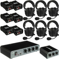 

Portacom COM-60FC/C Six Dual Headset 2-Channel Wired Intercom Package with B3-2000 Branch Box & Cables