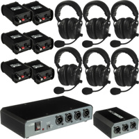

Portacom Portacom COM-60FC Six Dual Headset 2-Channel Wired Intercom Package with B3-2000 Branch Box, Cables Not Included, Open Box