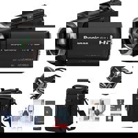 

Panasonic HC-V180K Full HD Camcorder with 50x Stabilized Optical Zoom - Bundle With Video Bag, 16GB SDHC Card, Cleaning Kit, Memory Wallet