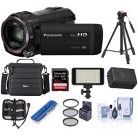 

Panasonic HC-V770 Full HD Camcorder, 20x Optical - Bundle with 32GB Class 10 SDHC Card, Video Case, 49mm Filter Kit, Tripod, Spare Battery, Video Light, Memory Case, Card Reader