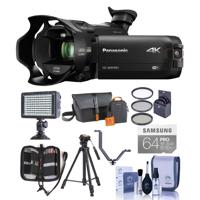 

Panasonic HC-WXF991K 4K Ultra HD Camcorder with Wi-Fi, - Bundle with Video Bag, 64GB U3 SDXC Card, Video Light, 49mm Filter Kit, Tripod, Memory Wallet, Cleaning Kit, Triple Shoe V Bracket