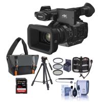 

Panasonic HC-X1 4K Ultra HD Professional Camcorder with Leica Dicomar Lens, 20x Optical Zoom - Bundle With Video Case, 32GB SDHC U3 Card, Video Tripod, Cleaning Kit, 67mm Filter Kit, Memory Wallet, Capleash