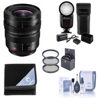 

Panasonic 16-35m f/4.0 LUMIX S Pro L-Mount Lens - With Flashpoint Zoom Li-on X R2 TTL Round Flash Speedlight For Panasonic, 77mm Filter Kit, Lens Wrap, Cleaning Kit