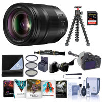 

Panasonic 24-105mm f/4 LUMIX S O.I.S. L-Mount Lens - Bundle With 77mm Filter Kit, Flex Lens Shade, FocusShifter DSLR Follow Focus, 128GB SDXC Card, Joby GorillaPod 3K Kit Black, Software Package, And More