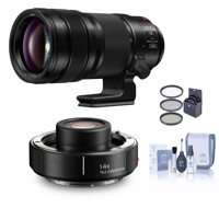 

Panasonic 70-200mm f/2.8 LUMIX S Pro O.I.S. L-Mount Lens - Bundle With Panasonic DMW-STC14 LUMIX S Series 1.4x Teleconverter, 77mm Filter Kit, Cleaning Kit