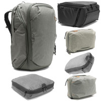 

Peak Design Photo Travel Bundle with 45L Backpack Sage, Peak Packing Cube Small, Peak Packing Cube Medium, Peak Design Tech Pouch Sage, Peak Design Wash Pouch Sage, Peak Design Camera Cube Medium