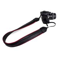 

Perri's Leathers CSL-41 Garment Leather Camera Strap, Black Folded with Red Suede Borders