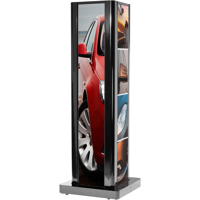 

Peerless Four Sided Ultra Stretch Portrait-In-Portrait Kiosk, Gloss Black