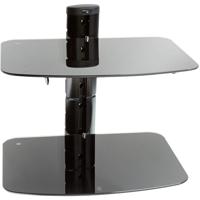 

Peerless Dual AV Wall Shelf with Glass, 30 lbs Capacity, Silver