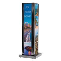 

Peerless One Sided Ultra Stretch Portrait-In-Portrait Kiosk for LG Signage 86BH5C Display, Silver