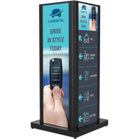 

Peerless Four Sided Ultra Stretch Portrait-In-Portrait Kiosk for LG Signage 86BH5C Displays, White