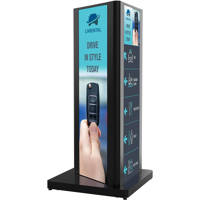 

Peerless Three-Sided Portrait Kiosk Enclosure for LG Ultra Stretch Signage 88" Display, Gloss Black