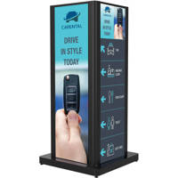 

Peerless Four-Sided Portrait Kiosk Enclosure for LG Ultra Stretch Signage 88" Display, Gloss Black