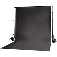 

Photoflex Solid Color Series, 10x12' Dyed Muslin Background, Solid Black Color.