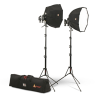 

Photoflex Portable Speedlite Kit, Includes 2 OctoDome XS Softbox, 2 Speed Ring, 2 Shoe Mount Connector, 2 LiteStand, 2 Swivel Mount with Stud and Bag