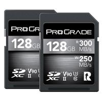 

Prograde Digital 128GB SDXC UHS-II U3 Class 10 V90 Cobalt Memory Card, 300MB/s Read, 250MB/s Write, 2-Pack