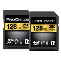 

Prograde Digital 128GB SDXC UHS-II U3 Class 10 V60 Memory Card, 250MB/s Read, 130MB/s Write, 2-Pack