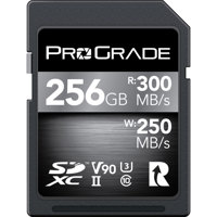 

Prograde Digital 256GB SDXC UHS-II U3 Class 10 V90 Cobalt Memory Card, 300MB/s Read, 250MB/s Write