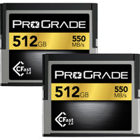 

Prograde Digital 512GB CFast 2.0 Memory Card, 550MB/s Read, 450MB/s Write, 2-Pack