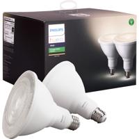 

Philips Hue White Single PAR38 LED 100W Equivalent Waterproof Dimmable Smart Wireless Flood Outdoor Light Bulb, 2-Pack