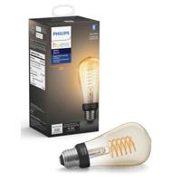 

Philips Hue White Filament Edison ST19 LED 40W Equivalent Dimmable Smart Wireless E26 Base Light Bulb with Bluetooth
