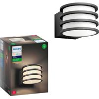 

Philips Hue Lucca Outdoor LED Wall Lantern Sconce with Wireless A19 Smart E26 base Light Bulb