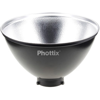 

Phottix Wide Angle Reflector with Grid, Diffuser and (Bowens Mount, 35cm, 13.8", Silver) for Indra500 and Indra360 TTL Studio Light