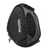 

Phottix Transfolder Softbox Deluxe Kit with Round Mask & Grid with Cerberus Flash Mount (24"x24")