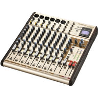 

Phonic AM12GE AM Gold Edition 4-Mono 4-Stereo Input 2-Group Compact Mixer with DFX, Plus Bluetooth, TF Recorder & USB Interface