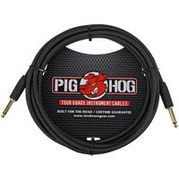 

Pig Hog Vintage Series 10' Instrument Cable with Gold Plated 1/4"-1/4" Connector, Black Woven