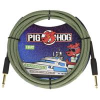 

Pig Hog "Jamaican Green" Instrument Cable, Straight to Straight, 10'