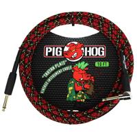

Pig Hog 10' 1/4" to 1/4" Right Angle Gold Plated Vintage Instrument Cable, Tartan Plaid