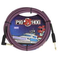 

Pig Hog "Riviera Purple" Instrument Cable, Straight to Right Angle, 10'
