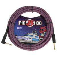 

Pig Hog "Riviera Purple" Instrument Cable, Straight to Right Angle, 20'