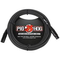 

Pig Hog 20' Woven XLR Microphone Cable, Black/White