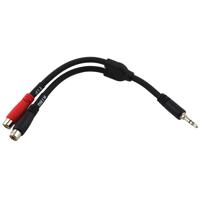 

Pig Hog 6" 3.5mm Male to Dual RCA Female Y Cable