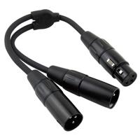 

Pig Hog 6" XLR Female to Dual XLR Male Y Cable