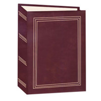 

Pioneer Photo Album Mini Max Bound Photo Album, Solid Color Designer Covers with Accents, Holds 100 4x6" Photos, 1 Per Page, Color: Burgundy.