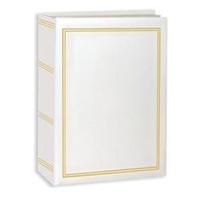 

Pioneer Photo Album Mini Max Bound Photo Album, Solid Color Covers with Accents, Holds 100 4x6" Photos, 1 Per Page, Color: White.