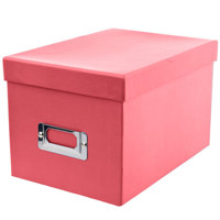 

Pioneer Photo Album Red Photo CD & DVD Storage Box with Solid Color Exterior, Holds 21 CDs & 10 DVDs, Color: Bright Red.