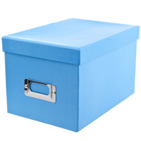 

Pioneer Photo Album Photo CD & DVD Storage Box with Solid Color Exterior, Holds 21 CDs & 10 DVDs, Color: Sky Blue.