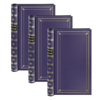 

Pioneer Photo Album Bi-Directional Spiral Bound Photo Album, Le Memo Pocket Photo Album, Solid Color Covers with Gold Trim, Holds 900 4x6" Photos, 3 Per Page, Color: Bay Blue. (3 Albums)