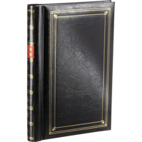 

Pioneer Photo Album Bi-Directional Spiral Bound Photo Album, Le Memo Pocket Photo Album, Solid Color Covers with Gold Trim, Holds 300 4x6" Photos, 3 Per Page, Color: Black.